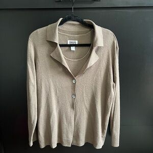 Chico's Classic Beige Button-Down Shirt